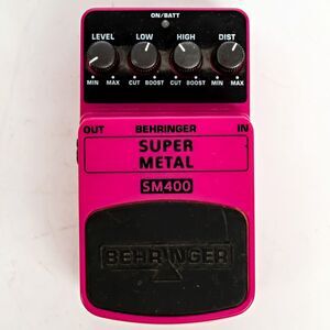 Behringer SM400 Super Metal Guitar Effect Pedal S0700877550 USED Tested Works VG